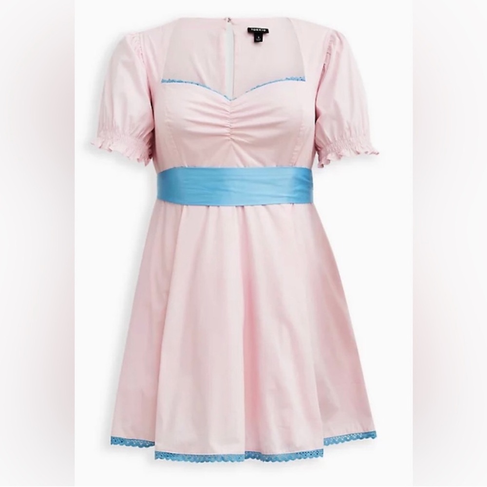 TORRID SEXY Halloween Costume Stretch Poplin Satin Classic Doll Dress, 3x Pink